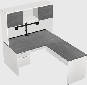 L-shaped office desk