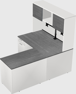 L-shaped office desk
