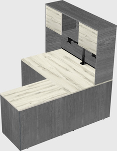 L-shaped office desk