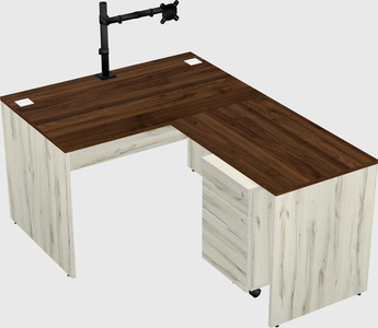 L-shaped office desk