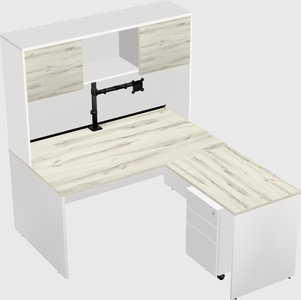 L-shaped office desk