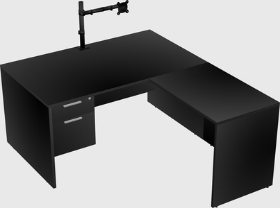 L-shaped office desk