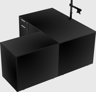 L-shaped office desk