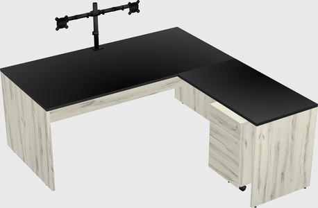 L-shaped office desk