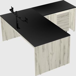 L-shaped office desk