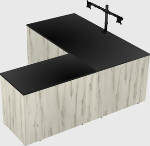 L-shaped office desk