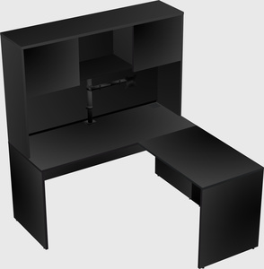 L-shaped office desk