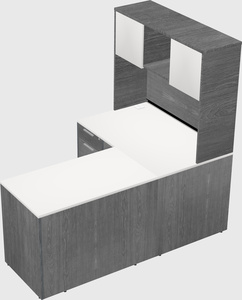L-shaped office desk