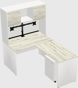 L-shaped office desk