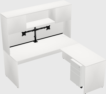 L-shaped office desk