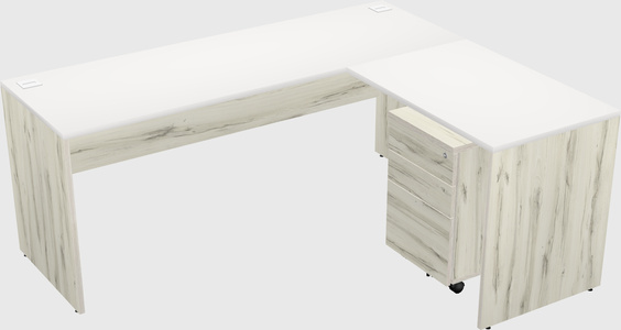 L-shaped office desk