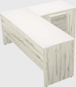 L-shaped office desk