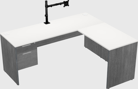 L-shaped office desk