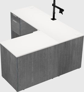 L-shaped office desk