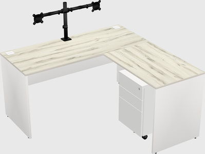L-shaped office desk