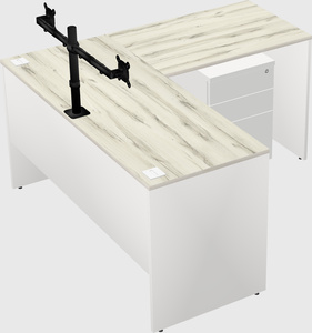 L-shaped office desk