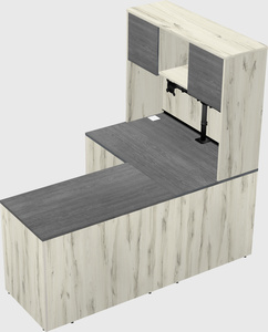 L-shaped office desk