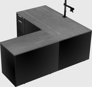 L-shaped office desk