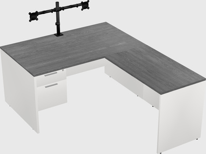 L-shaped office desk