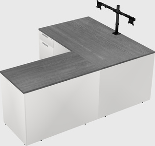 L-shaped office desk