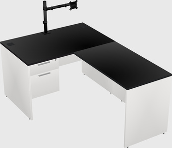 L-shaped office desk