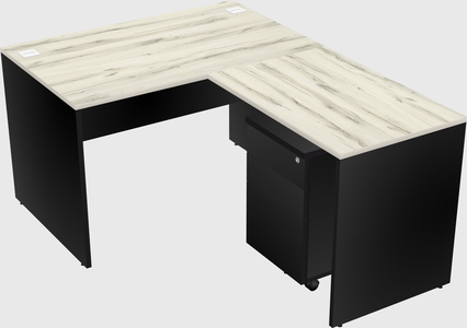 L-shaped office desk
