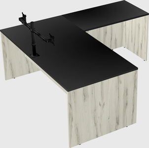 L-shaped office desk