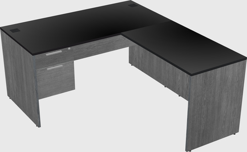 L-shaped office desk