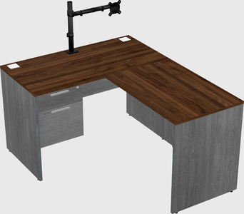 L-shaped office desk