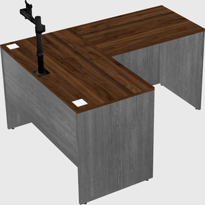 L-shaped office desk