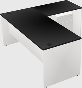 L-shaped office desk