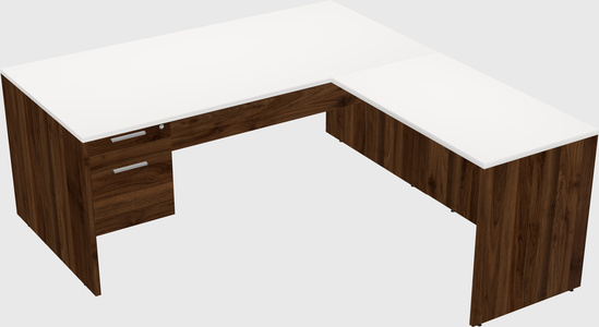 L-shaped office desk