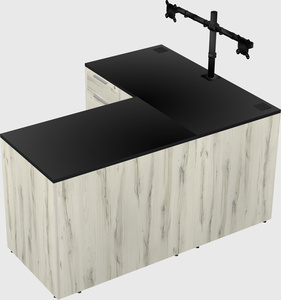 L-shaped office desk