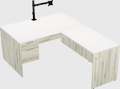 L-shaped office desk