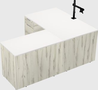 L-shaped office desk