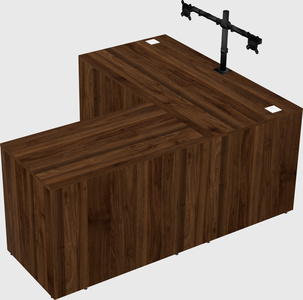 L-shaped office desk