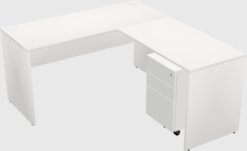 L-shaped office desk