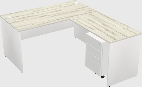 L-shaped office desk