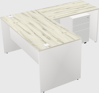 L-shaped office desk