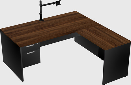 L-shaped office desk