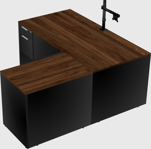 L-shaped office desk