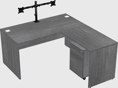 L-shaped office desk
