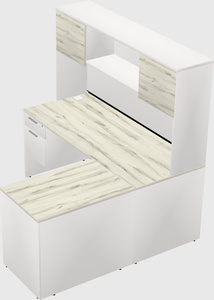 L-shaped office desk
