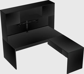 L-shaped office desk