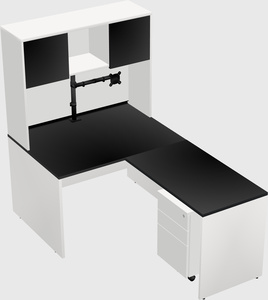 L-shaped office desk