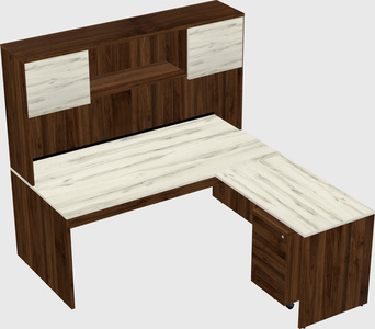 L-shaped office desk