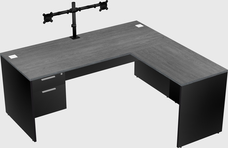 L-shaped office desk