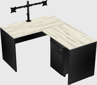 L-shaped office desk