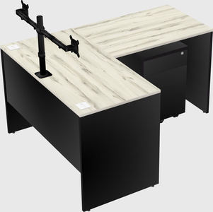 L-shaped office desk