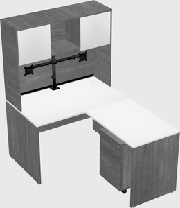 L-shaped office desk